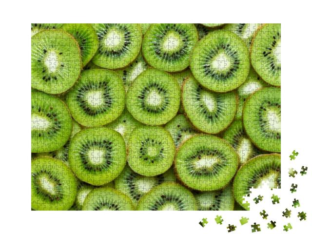 Puzzle 1000 Teile „Frisch aufgeschnittene Kiwi“