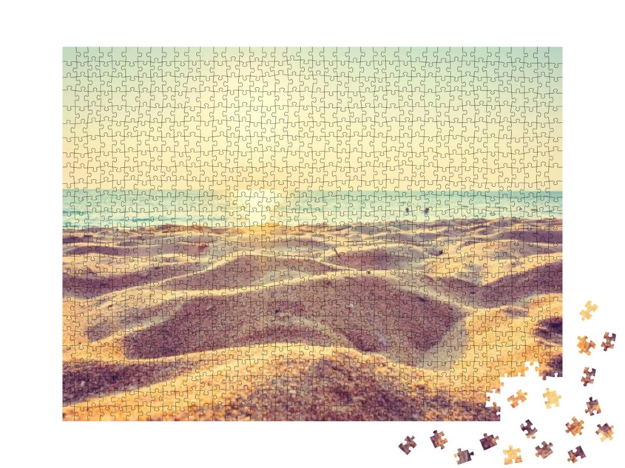 Puzzle 1000 Teile „Sonnenuntergang am Meer“