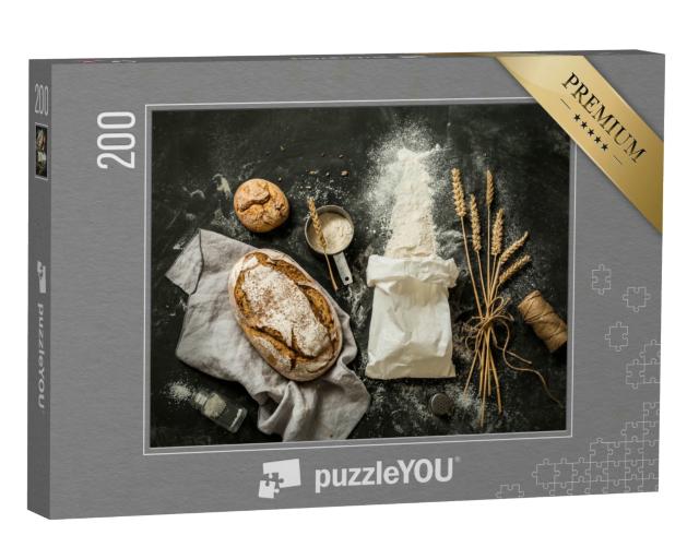 Puzzle 200 Teile „Rustikales Brot und Mehl“
