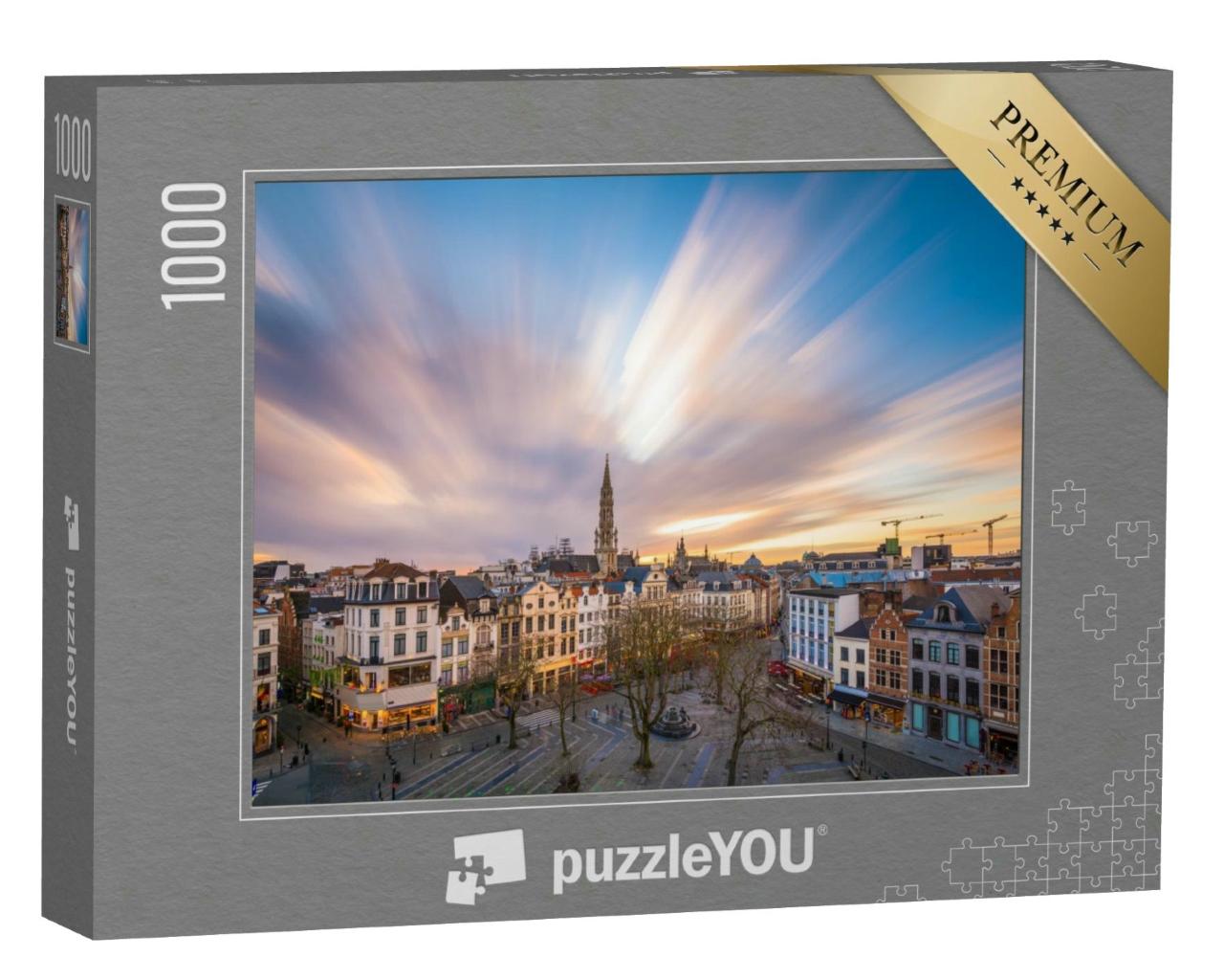 Puzzle 1000 Teile „Brüssel in der Abenddämmerung, Belgien“