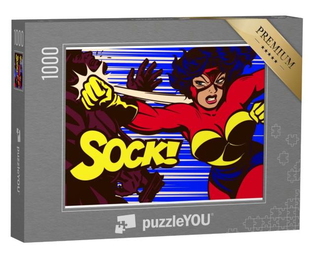 Puzzle 1000 Teile „Weibliche Superheldin“