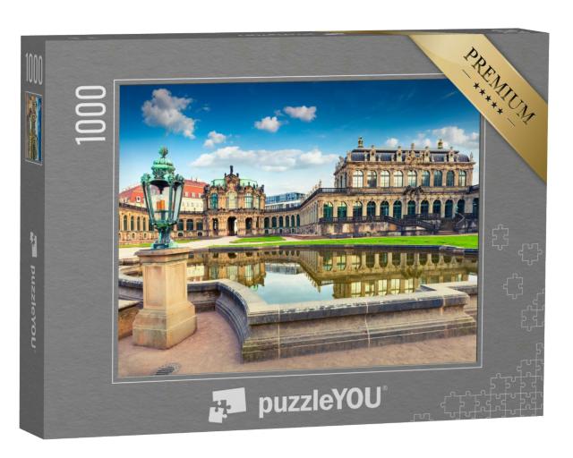 Puzzle 1000 Teile „Dresdner Zwinger am Morgen, Kunstgalerie, Sachsen“