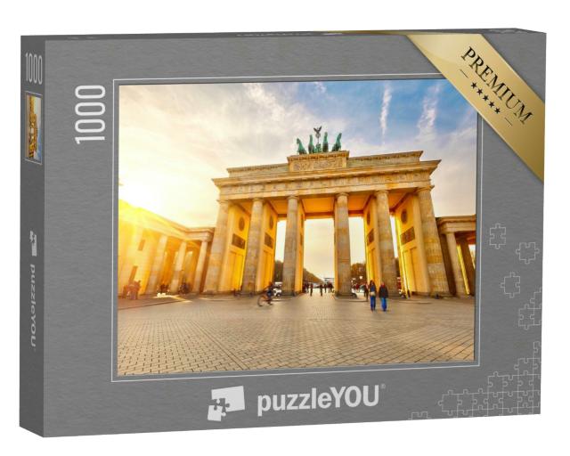 Puzzle 1000 Teile „Berlin: Brandenburger Tor im Sonnenuntergang“