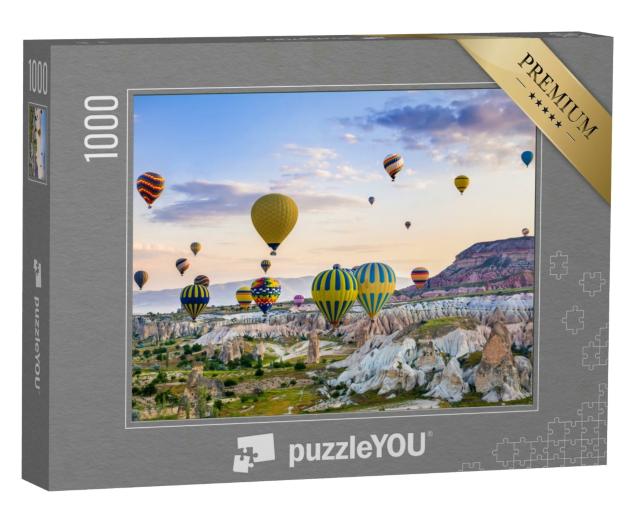 Puzzle 1000 Teile „Bilder einer Ballonfahrt, Goreme, Kappadokien, Türkei“