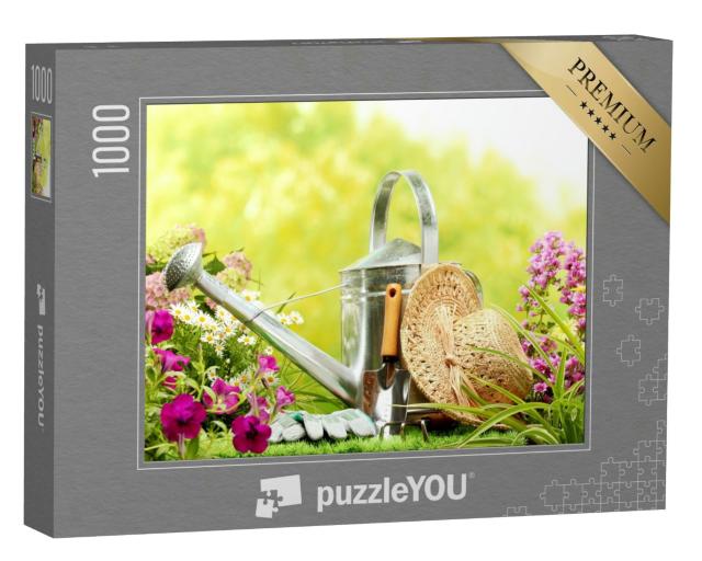 Puzzle 1000 Teile „Gartengeräte und Blumen“