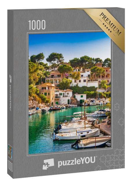 Puzzle 1000 Teile „Malerische Bucht Cala Figuera auf Mallorca“