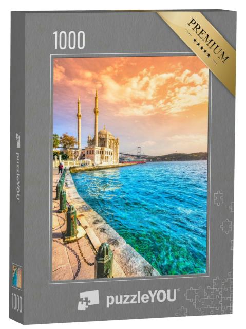 Puzzle 1000 Teile „Ortakoy-Moschee und Bosporus-Brücke in Istanbul, Türkei“