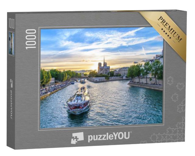 Puzzle 1000 Teile „Die Seine an der Kathedrale Notre Dame de Paris“