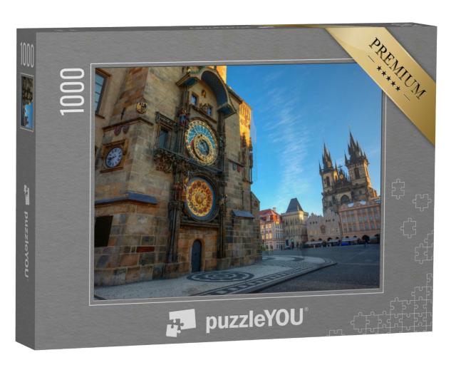 Puzzle 1000 Teile „ Prager Altstädter Ring, Sonnenaufgang am Astronomischen Uhrenturm“