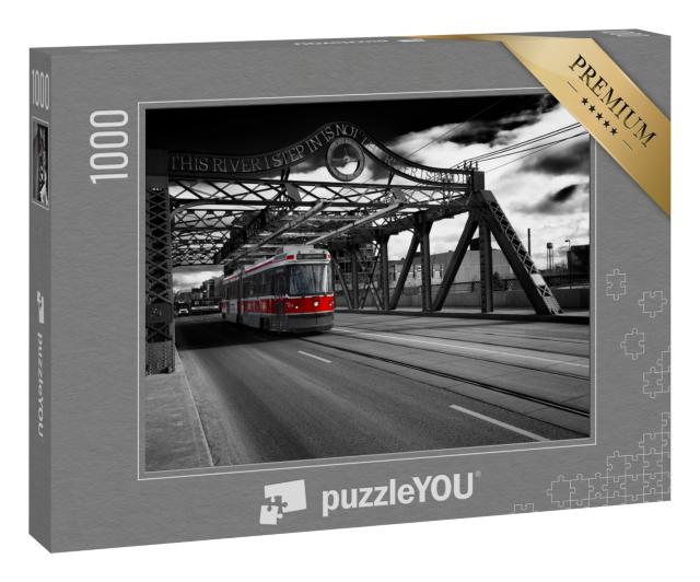 Puzzle 1000 Teile „Die TTC-Straßenbahn in der Queen Street East, Toronto, Ontario, Kanada“
