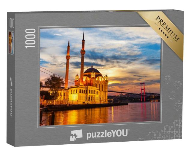 Puzzle 1000 Teile „Große Kaiserliche Moschee von Istanbul im Licht der Nacht“
