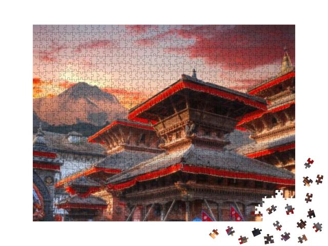 Puzzle 1000 Teile „Antike Stadt Patan im Kathmandutal, Nepal“