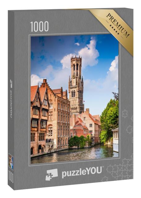 Puzzle 1000 Teile „Szenerie mit Wasserkanal in Brügge, Belgien“