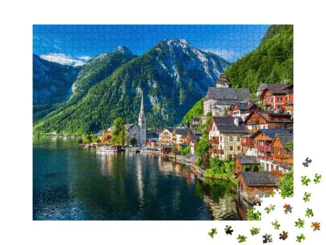 Puzzle 1000 Teile „Hallstatt, Salzkammergut, Österreich, Alpen“