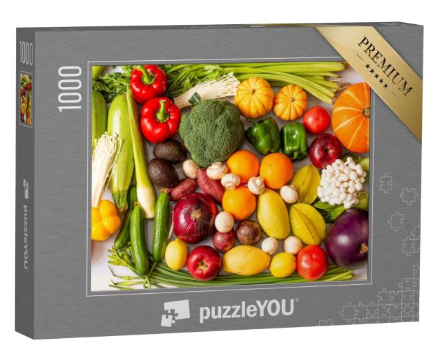 Puzzle 1000 Teile „Bunte Mischung von frischem Gemüse“