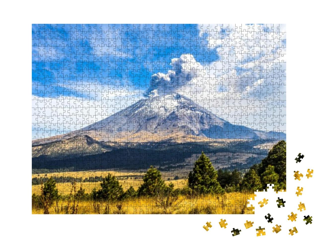 Puzzle 1000 Teile „Aktiver Vulkan: Popocatepetl in Mexiko“
