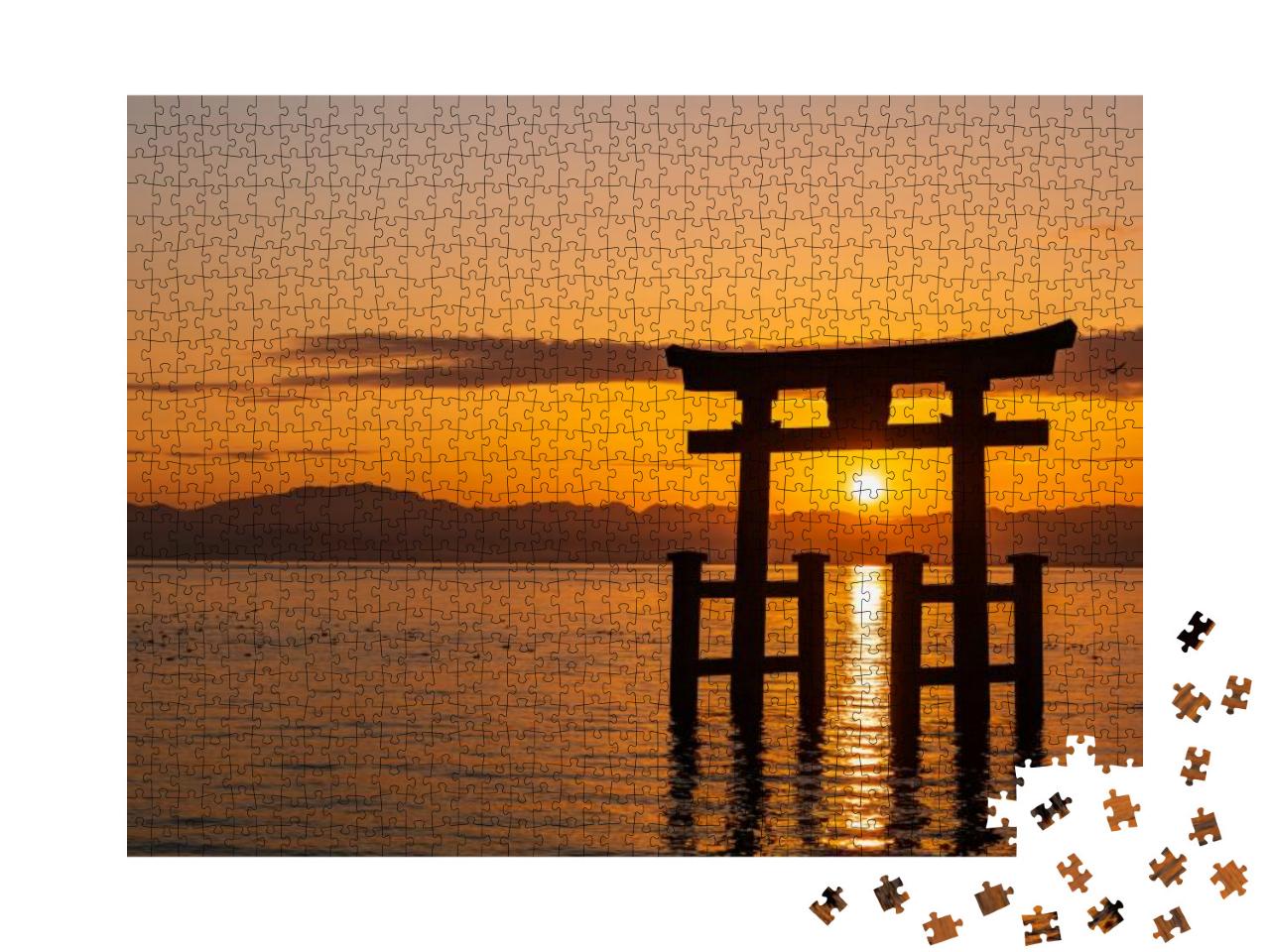 Puzzle 1000 Teile „Torii Tor Shirahige Shrinee“