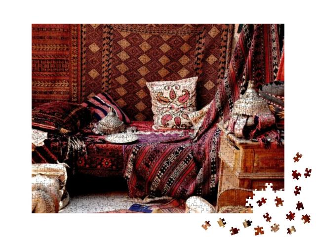 Puzzle 1000 Teile „Teppichladen eines Basars, Türkei“