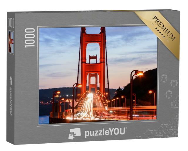 Puzzle 1000 Teile „Golden Gate Bridge bei Nacht, San Francisco“