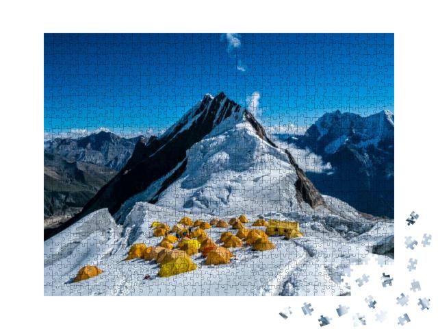 Puzzle 1000 Teile „Hochlager auf dem Gipfel des Manaslu im Himalaya-Gebirge“