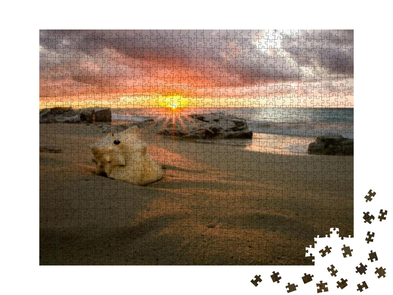 Puzzle 1000 Teile „Sonnenuntergang in Leeward, Turks- und Caicosinseln“