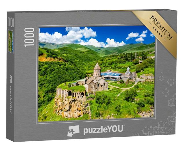 Puzzle 1000 Teile „Luftaufnahme des Klosters Tatev, UNESCO-Weltkulturerbe, Armenien“