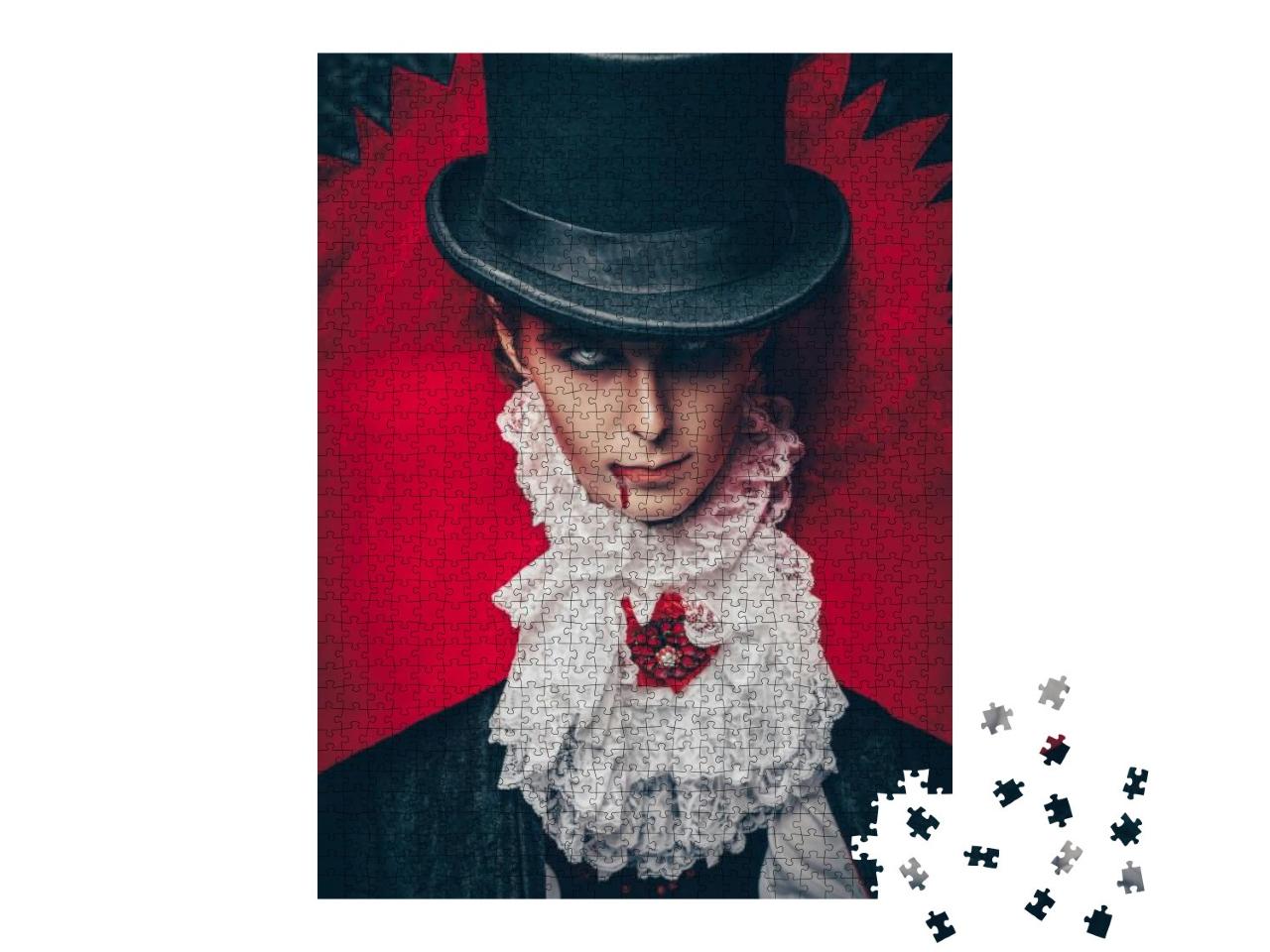 Puzzle 1000 Teile „Ein Vampir-Aristokrat in einem eleganten Anzug“