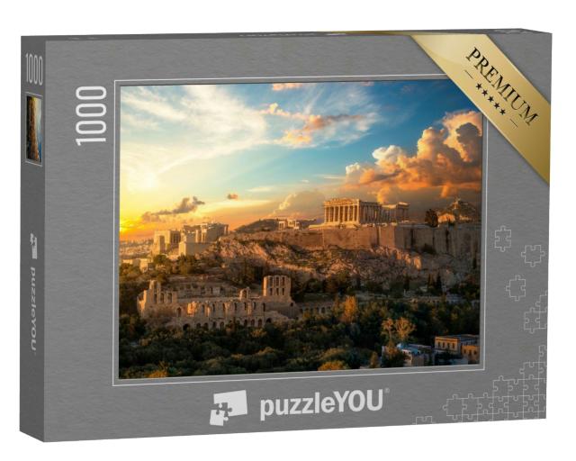 Puzzle 1000 Teile „Akropolis von Athen bei Sonnenuntergang“