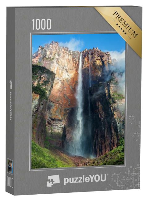 Puzzle 1000 Teile „Höchster Wasserfall der Welt: Angel Falls oder Salto Angel, 978 m, Venezuela“