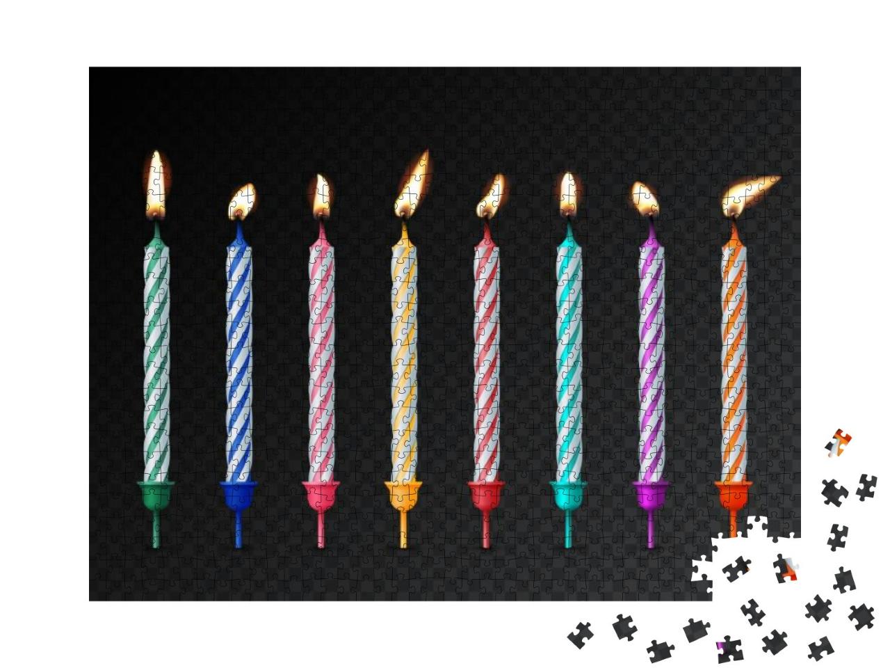 Puzzle 1000 Teile „Geburtstagskuchen-Kerzen“