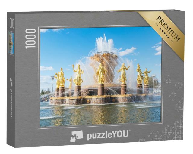 Puzzle 1000 Teile „Goldener Brunnen von Moskau, Russland“