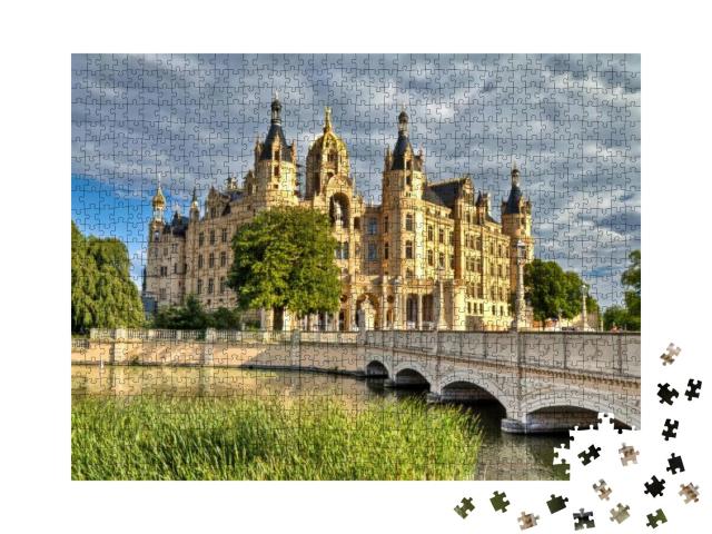 Puzzle 1000 Teile „Schweriner Schloss als Sitz der Landesregierung von Mecklenburg-Vorpommern“