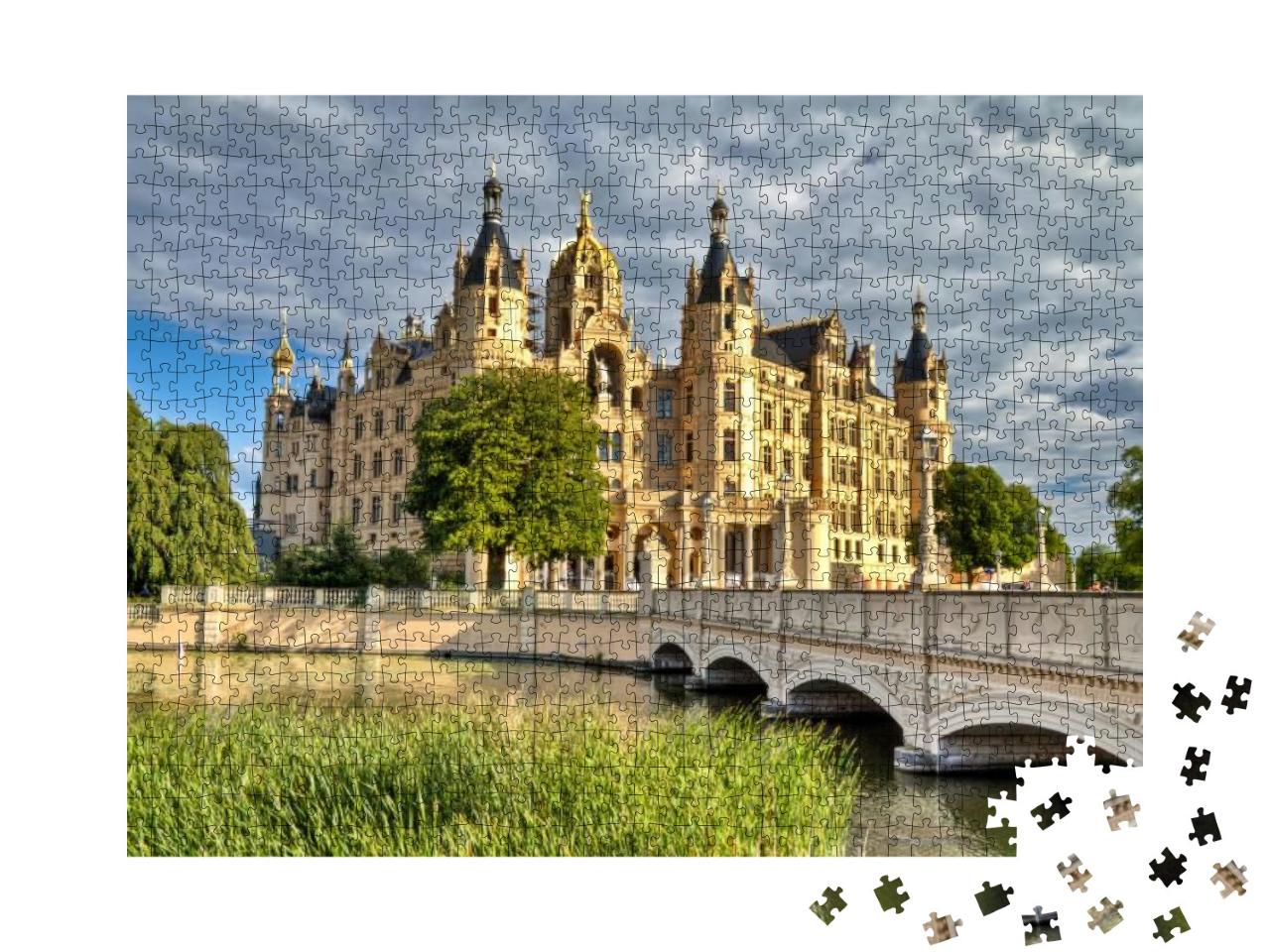 Puzzle 1000 Teile „Schweriner Schloss als Sitz der Landesregierung von Mecklenburg-Vorpommern“