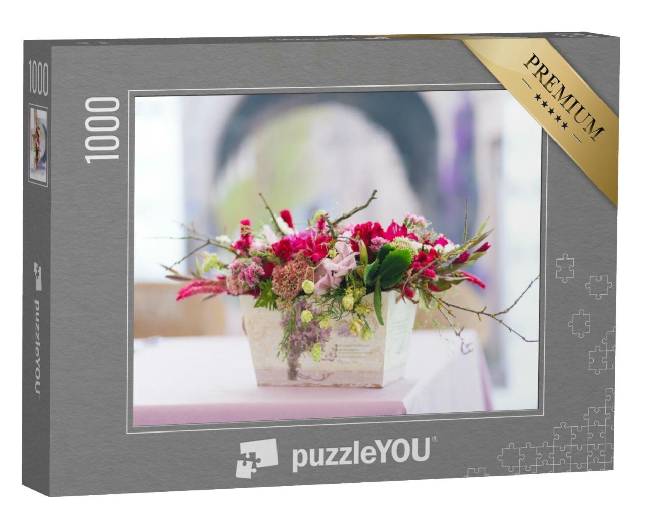 Puzzle 1000 Teile „Blumen und Vase“