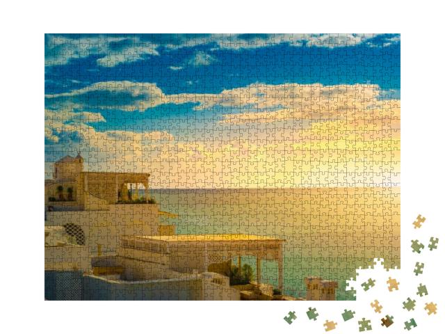 Puzzle 1000 Teile „Hammamet, Tunesien, alte Medina im Sonnenuntergang“