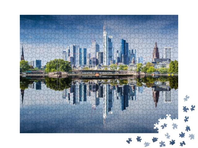 Puzzle 1000 Teile „Skyline von Frankfurt am Main, Deutschland“