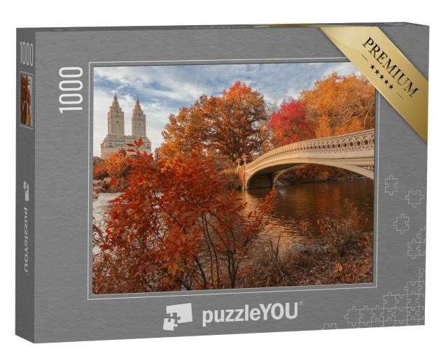 Puzzle 1000 Teile „Bow Bridge im Central Park im Herbst, New York“