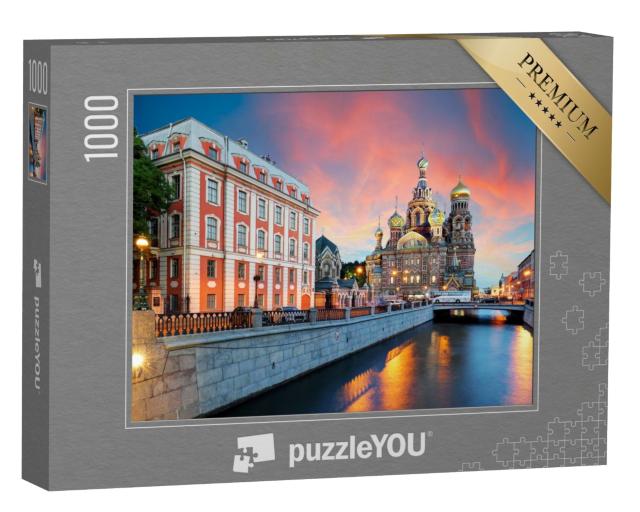 Puzzle 1000 Teile „Kirche des Erlösers, Sankt Petersburg, Russland“