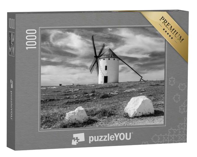 Puzzle 1000 Teile „Typische Windmühle in Campo de Criptana, Spanien“