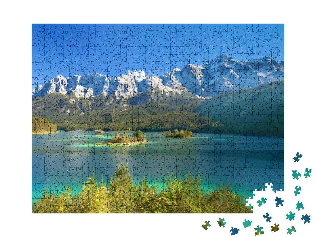 Puzzle 1000 Teile „Eibsee und Zugspitze“