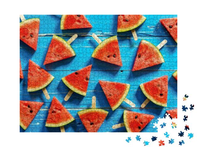 Puzzle 1000 Teile „Wassermelone: Scheiben“