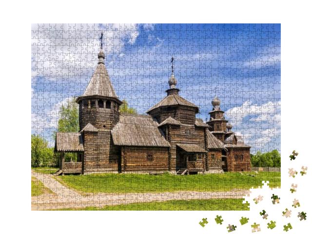 Puzzle 1000 Teile „Museum für Holzarchitektur, Suzdal, Russland“