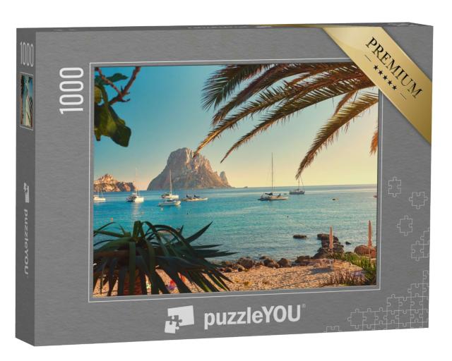 Puzzle 1000 Teile „Cala d'Hort mit Blick auf Es Vedra, Ibiza, Spanien“