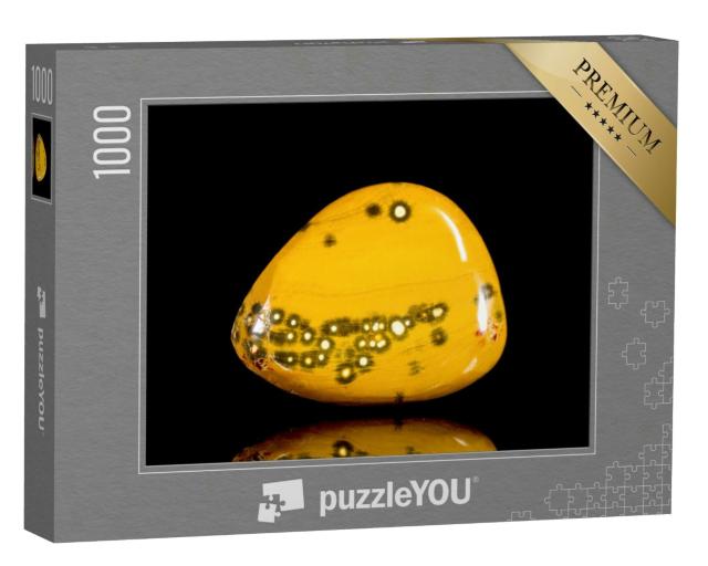 Puzzle 1000 Teile „Getrümmerter gelber Jaspisstein, Mineralogie“