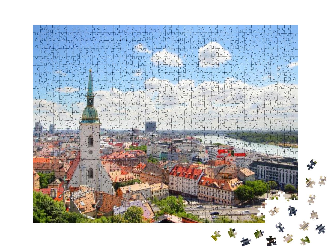 Puzzle 1000 Teile „Blick auf Bratislava, Slowakei“