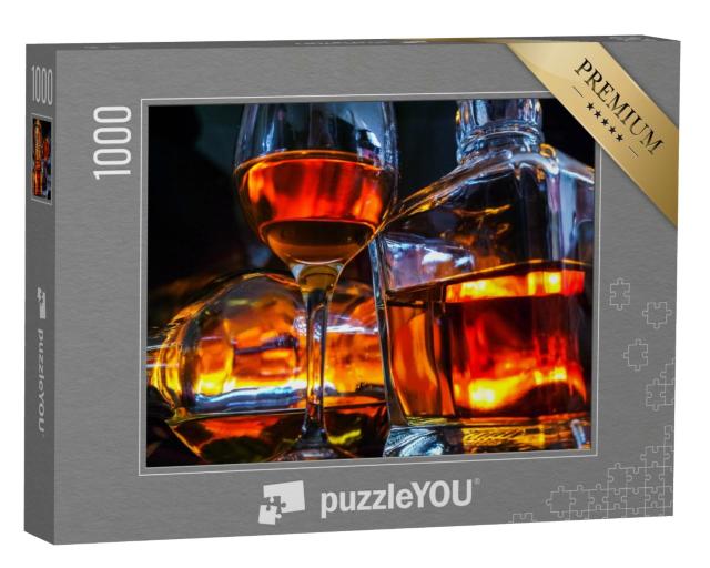 Puzzle 1000 Teile „Alkoholisches Getränk mit offenem Feuer“