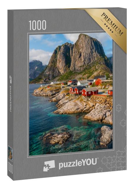 Puzzle 1000 Teile „Aufnahme von Hamnøy, Lofoten-Inseln, Norwegen“