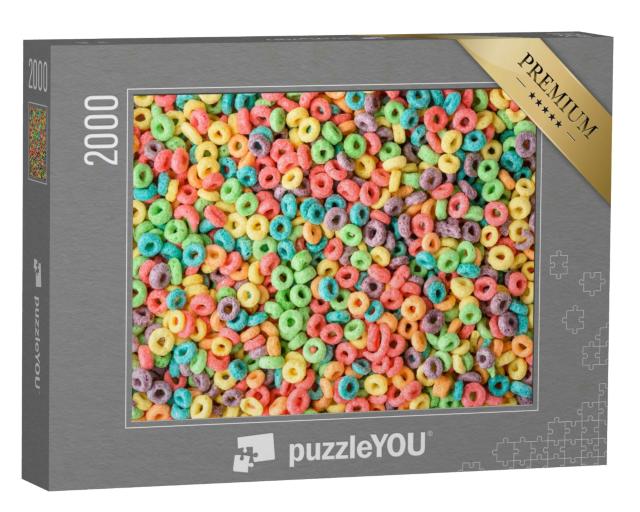 Puzzle 2000 Teile „Bunte Frühstückscerealien“