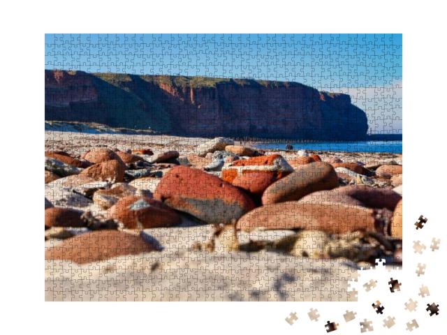 Puzzle 1000 Teile „Kliff auf der Insel Helgoland, Deutschland“