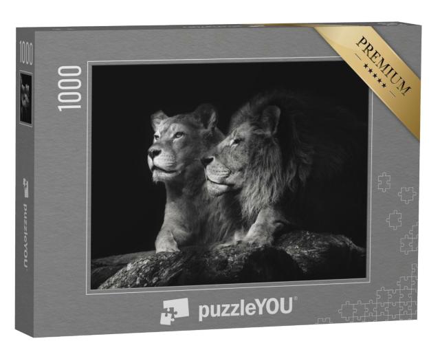 Puzzle 1000 Teile „Ein Löwenpaar “